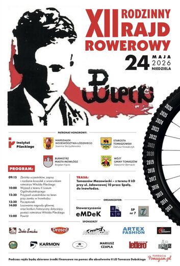 XII edycji Rodzinnego Rajdu Rowerowego im. Rotmistrza Pileckiego