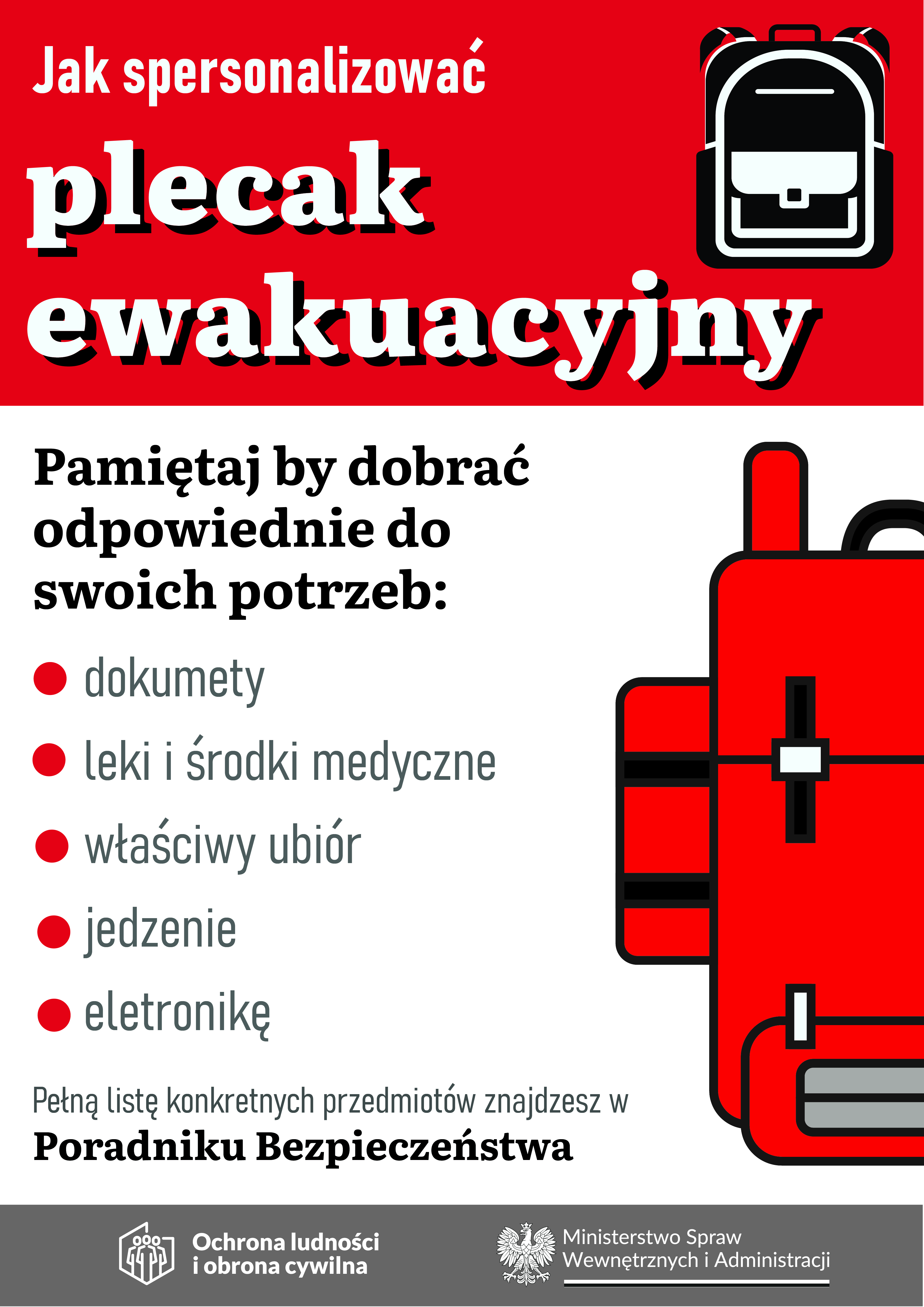 Plecak ewakuacyjny