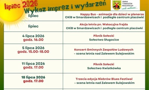 Wykaz imprez lipiec 2026